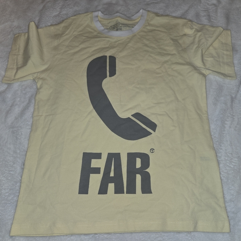 Telfar Ringer T-Shirt Pale Yellow [Medium] Streetwear Luxury Cotton RARE